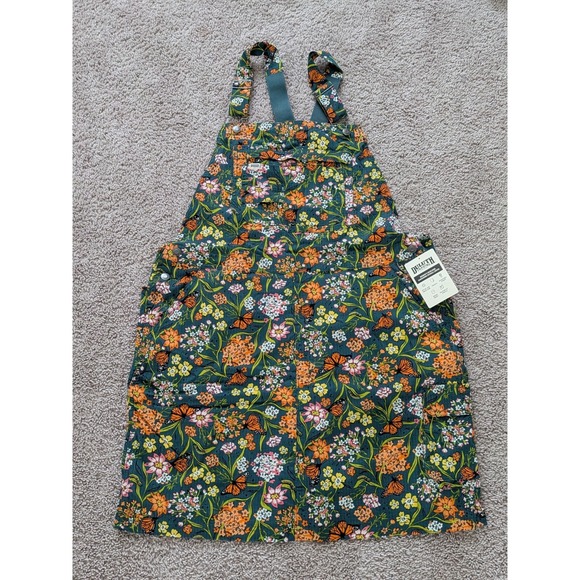 Duluth Trading Company Dresses & Skirts - Duluth Women Heirloom Gardening Overall Dress Size XL Midnight Green Monarch NWT